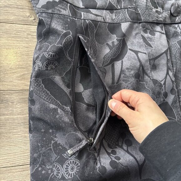 LOLE Insulated Waterproof Winter Parka Jacket Coat Womens M Black Floral flowers - Picture 8 of 16